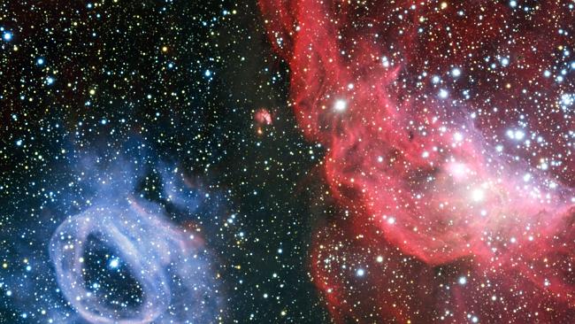  A detailed view of a star-forming region in the Large Magellanic cloud - one of the Milky Way's satellite galaxies. Picture: AFP