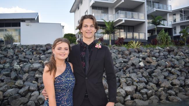 Abbey Spillane and Liam Wallwork at the Proserpine State High School formal. Picture: Elyse Wurm