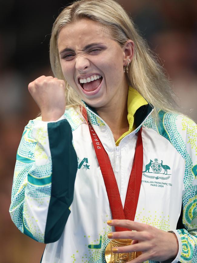 Alexa Leary after her gold medal win. Picture: Ian MacNicol/Getty Images