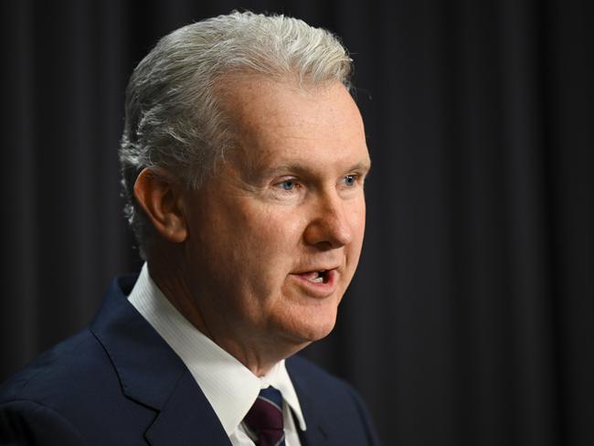 Workplace Relations Minister Tony Burke has confirmed changes to the government’s paid domestic violence leave scheme. Picture: AAP Image/Lukas Coch