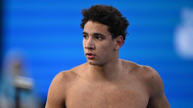 Tunisia's Ahmed Hafnaoui is unlikely to head to Paris to defend his Olympic title. Picture: SEBASTIEN BOZON / AFP.