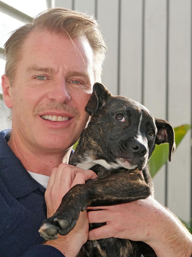 Vivienne with her new owner Michael. Picture: Mark Wilson