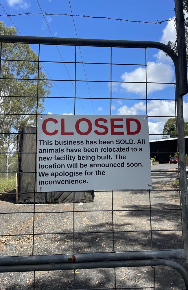 Signage on the front gate confirm the business has been sold, but little is known about the location of the new facility.