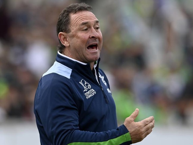 NRL 2024 RD23 Canberra Raiders v Manly-Warringah Sea Eagles - Stuart,Ricky coach. Picture: NRL Photos