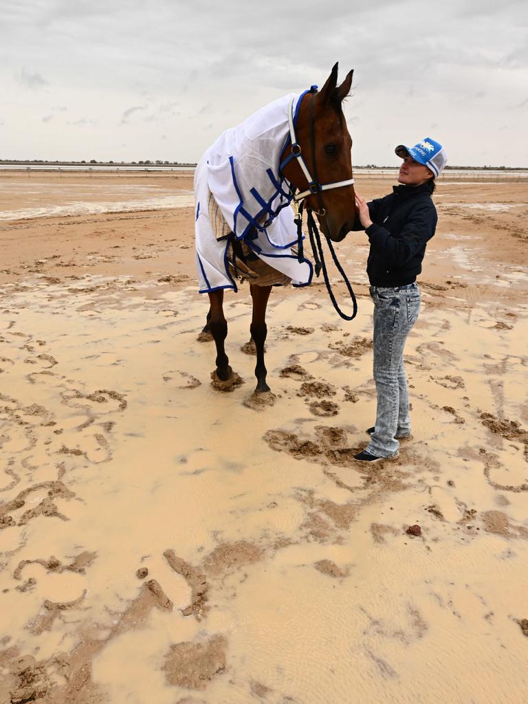 Day one of the Birdsville Races has been postponed due to unforeseen rains. Picture: Lyndon Mechielsen/MaxAgency.