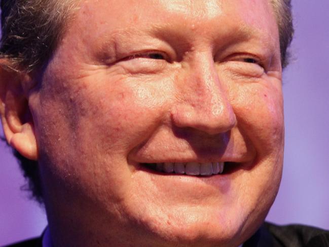 Chairman Andrew Forrest during the Fortescue Metals Group annual general meeting (AGM) at the Hyatt Regency Hotel, in Perth, Wednesday, Nov. 12, 2014. (AAP Image/Richard Wainwright) NO ARCHIVING