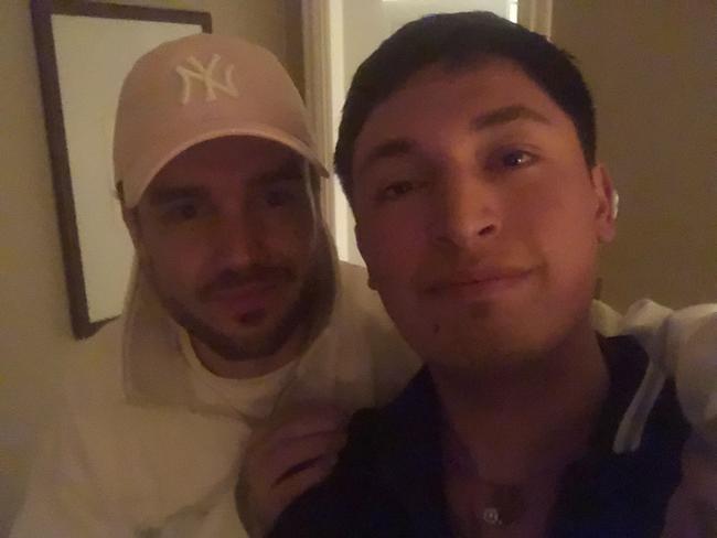 Paiz, pictured with Payne, has admitted meeting with the singer twice at his hotel. Picture: Instagram