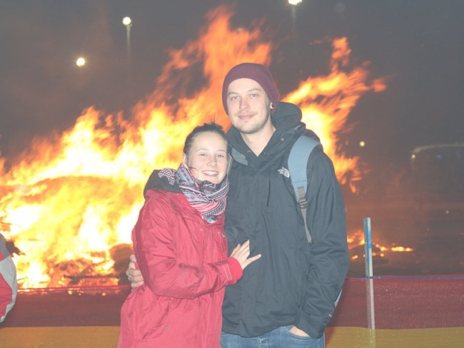 Laura Porwol and Henrik Mazurowski at the Killarney Bonfire Night.