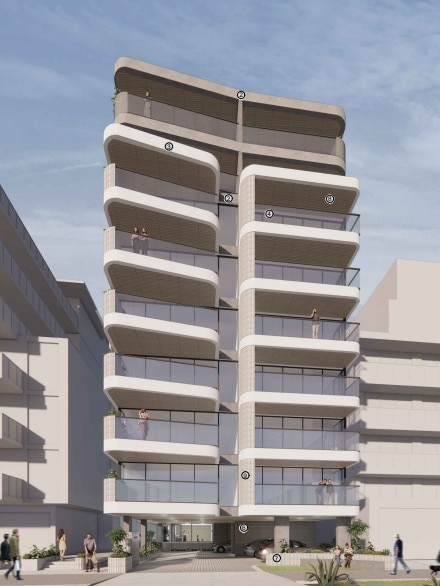 Barrio has released plans for its latest apartments development in Glenelg. Picture: PACT Architects