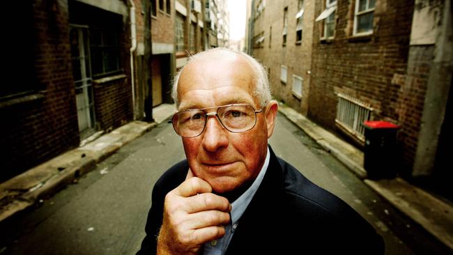 Former police detective Roger Rogerson pictured in his old turf of Surry Hills in Sydney. Picture: Sam Mooy