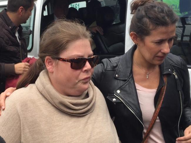 Cassandra Sainsbury’s mother leaves El Buen Pastor prison after a visit. Picture: James Law/news.com.au