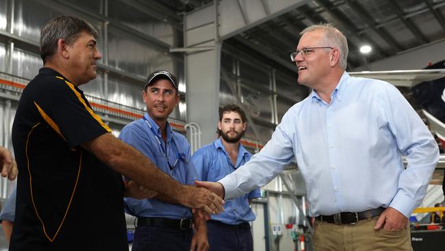 Prime Minister Scott Morrison on the campaign trail on May 17, 2022 in Darwin. Picture: Asanka Ratnayake