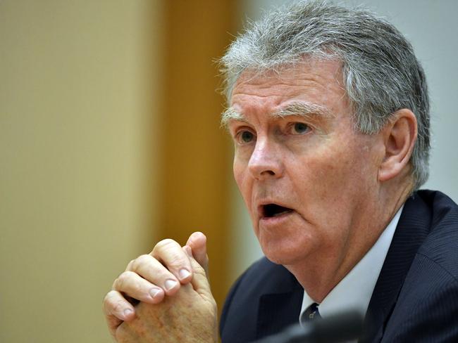 ASIO director-general Duncan Lewis gives evidence to the Intelligence Committee at Parliament House. Picture: AAP