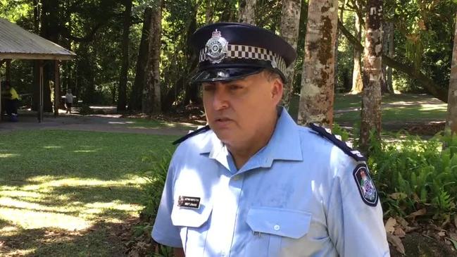 Acting Inspector Brett Jenkin discusses a missing man at Babinda Boulders