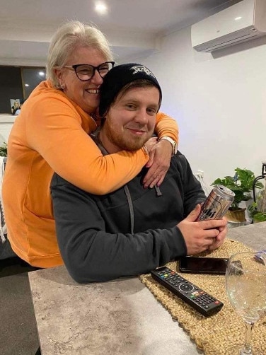 Lachlan Carslake with his mother Louise Standfield. Picture: Facebook