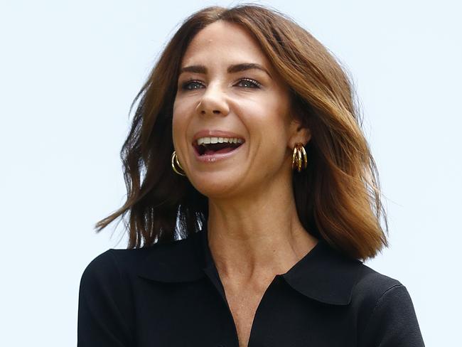 WEEKEND TELEGRAPH - 27.11.20Red Cross ambassador Kate Ritchie pictured at Coogee today with some of the knitted teddy bears that are given to kids in need. Picture: Sam Ruttyn