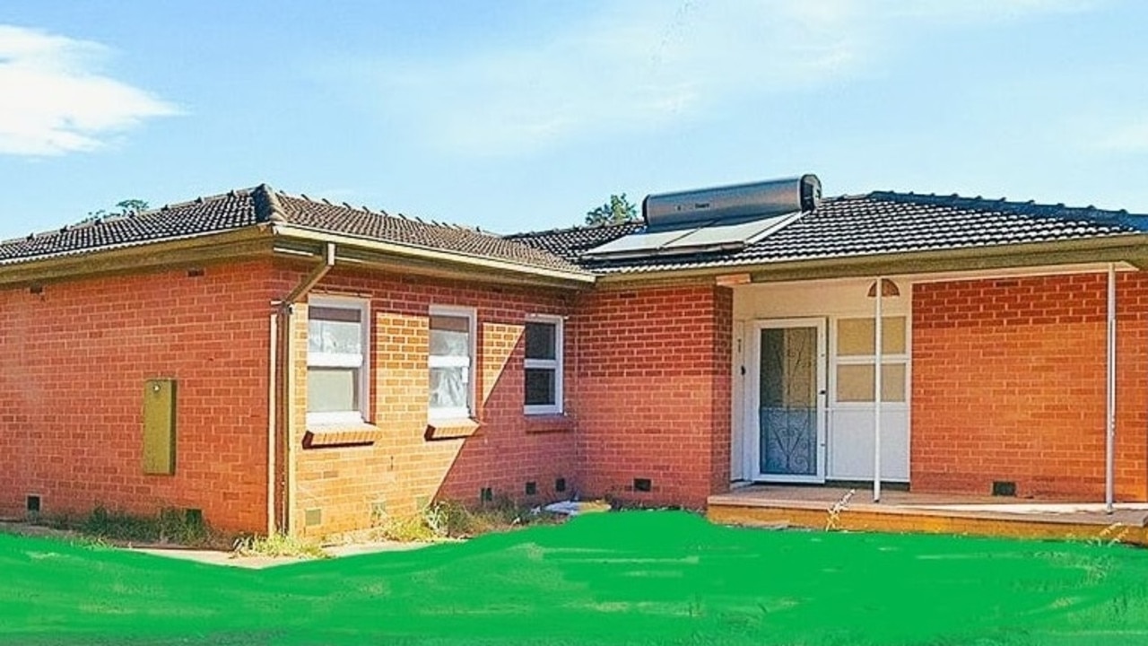 The “Chernobyl green” grass of a home for sale in Adelaide. Picture: Property Gurus SA