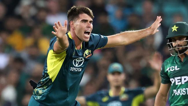 Fast bowler Xavier Bartlett was snapped up by Punjab Kings for $146,000. (Photo by Brendon Thorne/Getty Images)