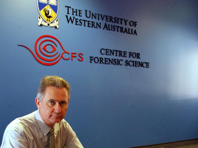 Retired British detective superintendent Robin Napper in his office at the University of Western Australia. Picture: Paul McGovern/Post Newspapers