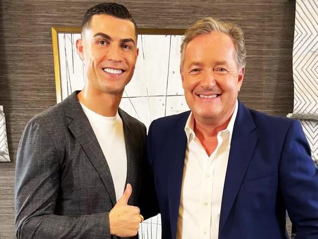 Footballer Ronaldo with Piers Morgan.