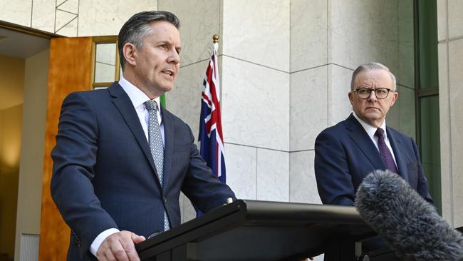 Health and Aged Care Minister Mark Butler and Anthony Albanese said last week that negotiations over the new system of services – to be funded on a 50-50 basis with states – were firmly on track. Picture: Martin Ollman/NewsWire