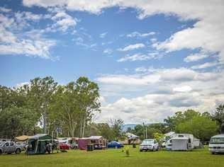 Tents and caravans at the Boyne Valley Country Music Campout, Ubobo. Photo Luka Kauzlaric / The Observer. Picture: Luka Kauzlaric