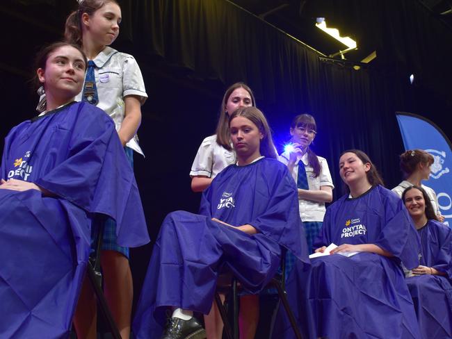 Year 12 students at Loreto College 'Rocked the Chop' for the Cancer Council's Ponytail Project.