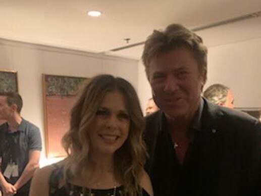 Rita Wilson with Richard Wilkins have both tested positive to the virus. Picture: Twitter