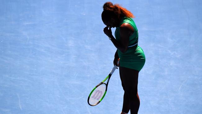 Serena Williams has denied claims she choked against Czech Karolina Pliskova. Picture: AFP