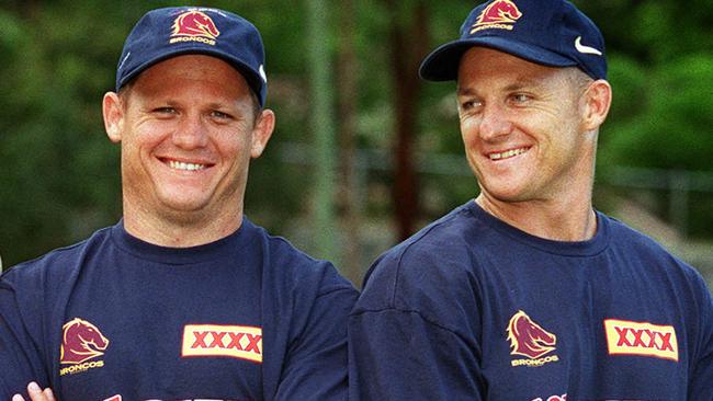 Kevin and Kerrod with the Broncos back in 2000. (Glenn Barnes)