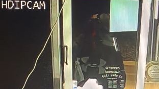 A suspect breaking into the Oporto restaurant at Gateshead at 10.30pm on March 20.