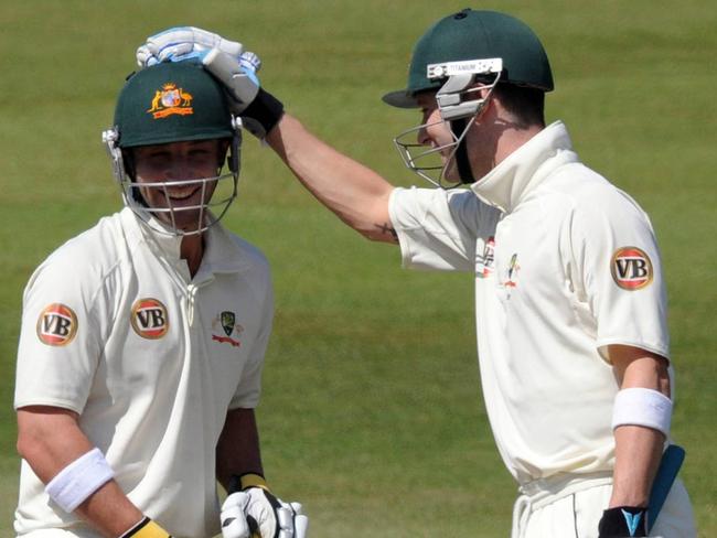 Clarke says he should’ve quit after Phillip Hughes (left) died. Picture: Getty Images