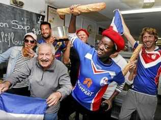 The couple's cafe became the go-to spot for French supporters in the Tweed at the recent World Cup soccer, made all the more special as they cheered on Sandrine Mendy's cousin, Benjamin Mendy, selected for the French team. Picture: Scott Powick