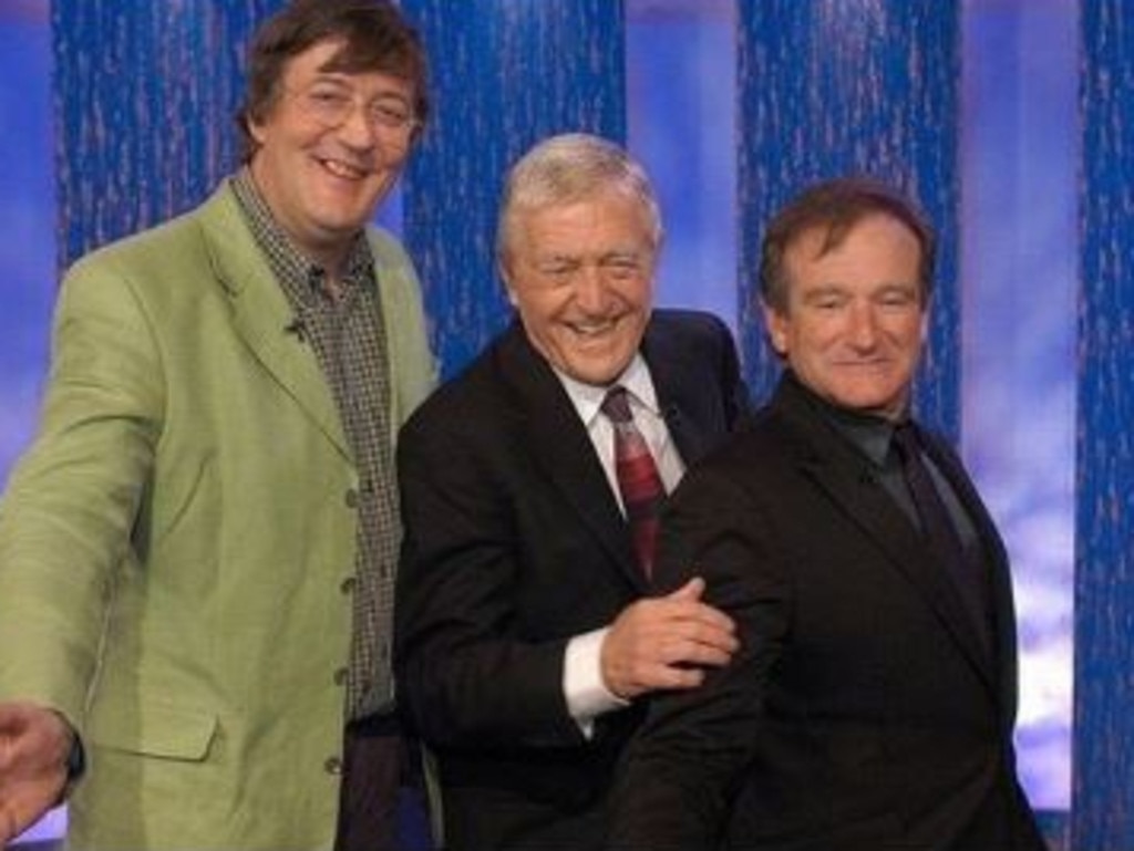 “I was on with Robin Williams, a genius of unimaginable comic speed and brilliance. Now they’re both gone,” said Stephen Fry. Picture: BBC