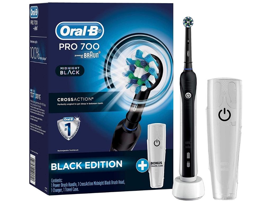 Oral-B Pro 700 Black Electric Toothbrush. Picture: Amazon Australia.