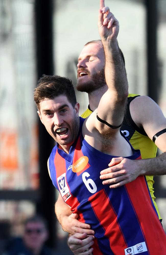 Jordan Lisle celebrates a goal for the Borough.