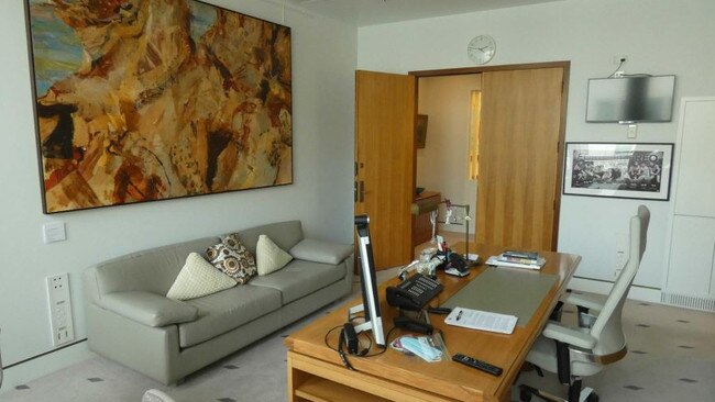 Linda Reynolds’ office where Brittany Higgins alleges she was raped. Picture: Supplied