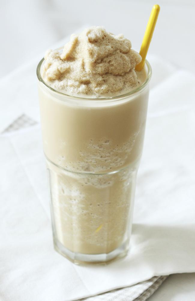 Coffee caramel smoothie.