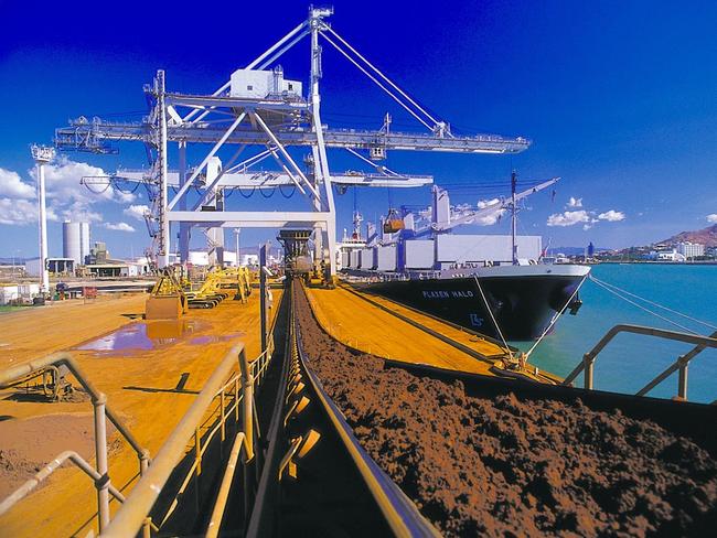 Nickel ore for Queensland Nickel's Yabulu refinery is unloaded at the Port of Townsville in 2005. Picture: Unknown