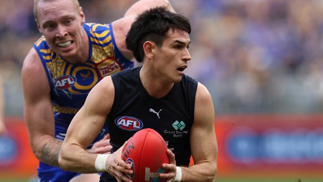 Zac Fisher’s Carlton side still looks unlikely to finish top-four. Picture: Getty Images