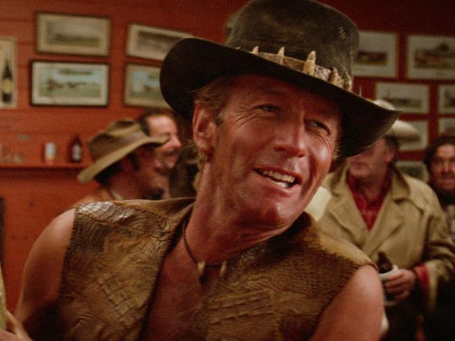 A scene from Crocodile Dundee. Paul Hogan as Mick in new restored version of the film