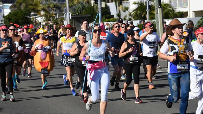 Runners in the Sunshine Coast Marathon and Community Run Festival in 2019.