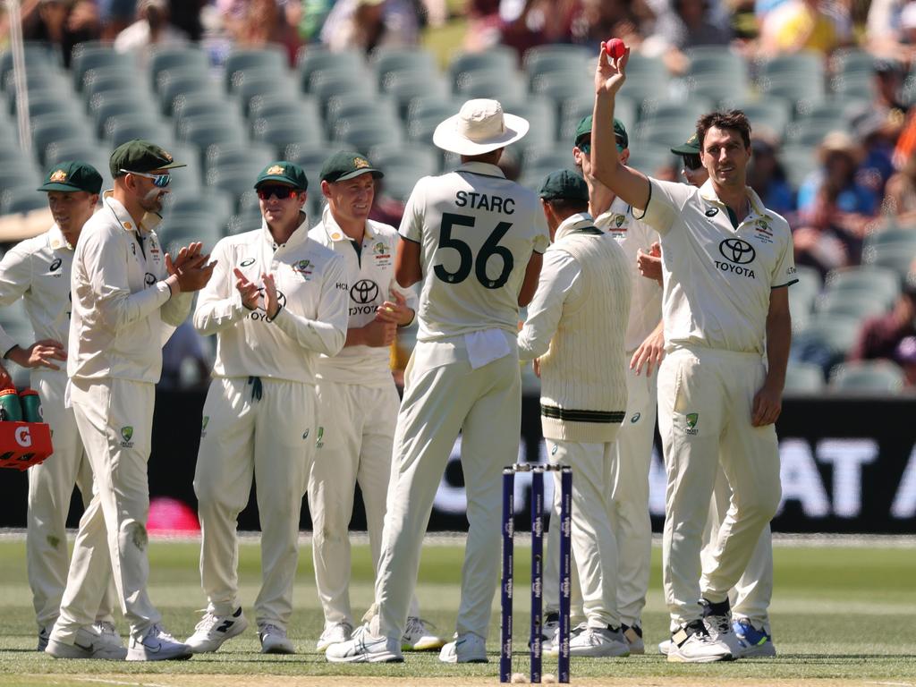 Pat Cummins led Australia to victory on day 3. Picture: Robert Cianflone/Getty Images