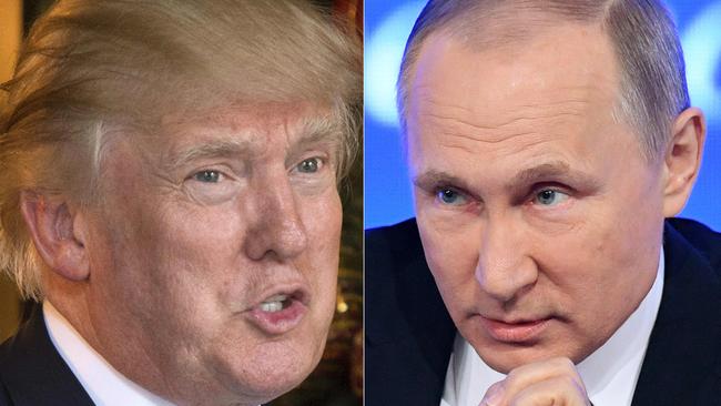 US President Donald Trump and Russian President Vladimir Putin are yet to meet in person. Picture: AFP / Don Emmert and Natalia Kolesnikova.