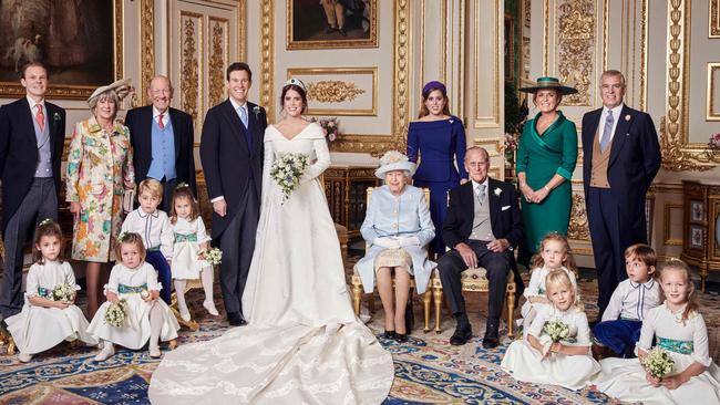 Prince Andrew went to Princess Eugenie and Jack Brooksbank’s wedding. Picture: AFP