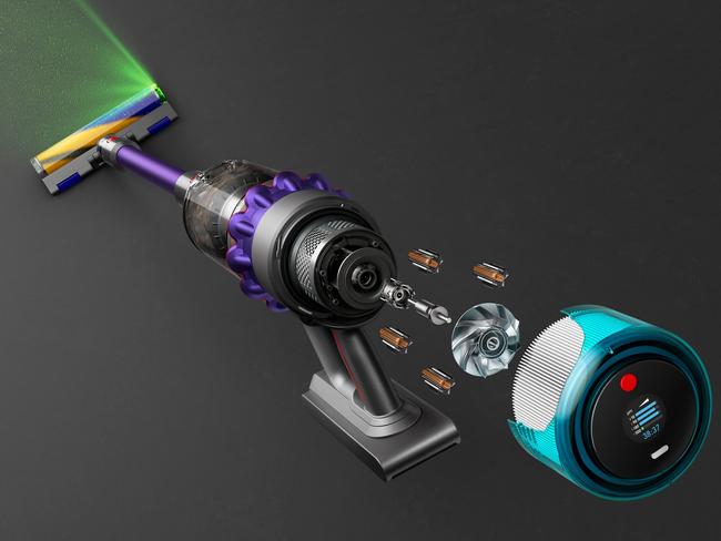 Dyson claims its newest vacuum, the Gen5detect, spins nine times faster than a Formula One car engine.  Picture: Supplied