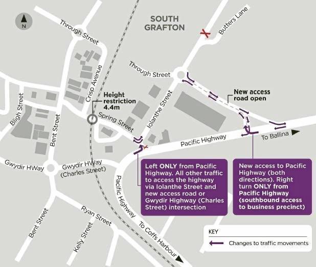 CHANGES: A new access road is set to open from the Pacific Highway to Iolanthe St. Picture: Roads and Maritime Services