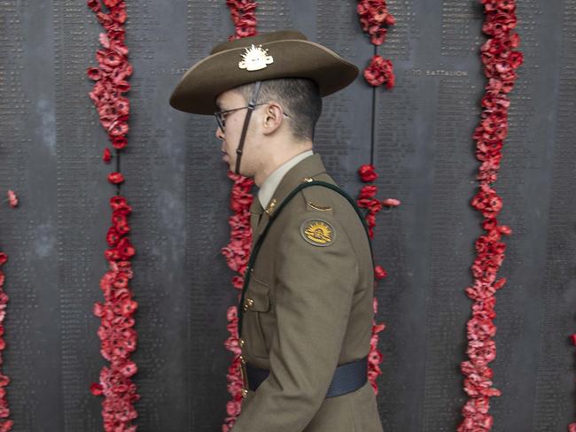 CANBERRA, AUSTRALIA - NewsWire Photos JULY 25TH, 2021: A special Last Post Ceremony at the Australian War Memorial marked the first sitting of the 47th Australian Parliament. Prime Minister Anthony Albanese and Opposition Leader Peter Dutton attended the Last Post Ceremony at the Australian War Memorial marking the first sitting of the 47th Australian Parliament in Canberra. Picture: NCA NewsWire / Gary Ramage