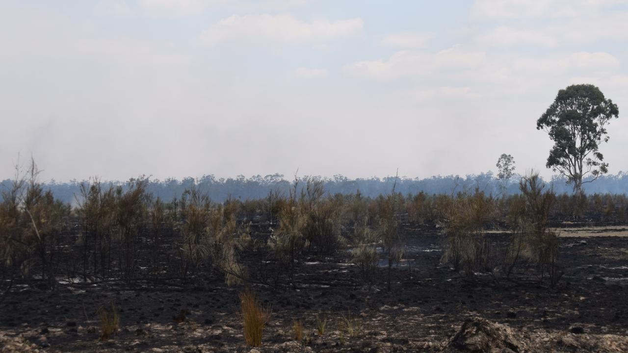 The Simpkins family prepare for another night of battling fires that have already damaged more than 100 acres of their grazing land after dry lightning struck. Picture: Emily Devon