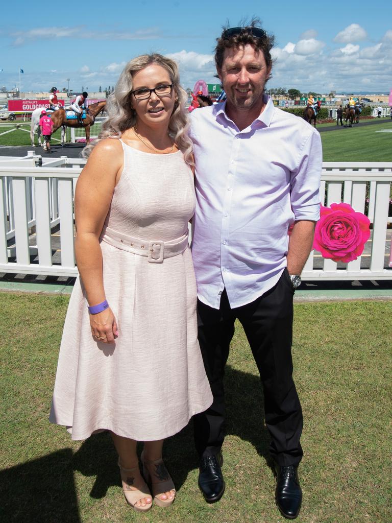 Brooke Nielsen and Aaron Nielsen at The Dome Garden Party. Picture: Andrew Meadowcroft.